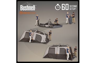 Image of Bushnell 9 Person Instant Cabin Tent, Orange/Gray/Black, 50003