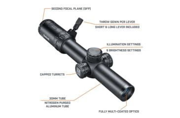 Image of Bushnell AR Optics 1-6x24mm Rifescope, 30mm, SFP, Illum. BTR-1 Reticle, Black, AR71624I