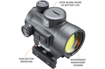 Image of Bushnell AR Optics TRS-26 Red Dot Sight, 3 MOA, Aimpoint Base, Matte Black, AR71XRD