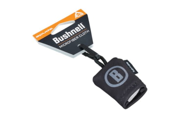 Image of Bushnell Spudz Cleaning Cloth Micro Fiber w/ Clip, Hang Tag, Black, BMCCSPUDZ