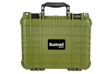 Image of Bushnell Compact 13.37in Waterproof Gear Hard Case w/ Foam, Green, Standard, BN00001-GRN