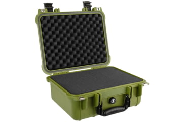 Image of Bushnell Compact 13.37in Waterproof Gear Hard Case w/Foam, Green, BN00001-GRN
