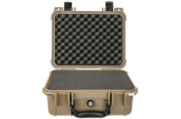 Image of Bushnell Compact 13.37in Waterproof Gear Hard Case w/ Foam, Tan, Standard, BN00001-TAN