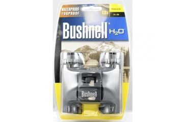 Image of Bushnell H20 12x25 Folding , Black Binoculars, Clam Pack 131205C