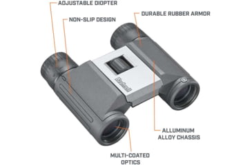 Image of Bushnell Powerview 2 8X21 Binoculars, Folding Roof Prism, BK-7, PWV821
