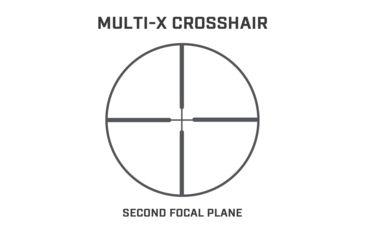 Image of Bushnell Nitro Rifle Scope, 2.5-10x44mm, Second Focal Plane, Multi-X Crosshair Reticle, Black, RN2104BS3
