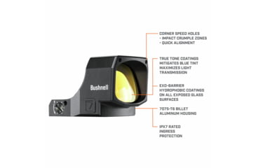 Image of Bushnell RXM-300 1x28mm Reflex Red Dot Sights, 4 MOA Red Dot Reticle, Black, RXM300