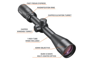 Image of Bushnell Scope Banner 2 3-9x40 Bdc 5 Eer W/rings Blk