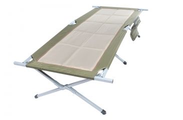Image of Bushtec Adventure Sierra Oversized Camp Stretcher Bed, Beige/Black, SMA020