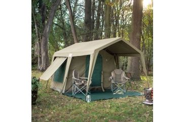 Image of Bushtec Adventure Zulu 1200/Delta Zulu 3000 Combo Tent Camping System, Olive, GOLDGCHA