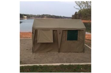 Image of Bushtec Adventure Zulu 1200 Gazebo Canvas Double Side Wall With Outer Flaps, Olive, GOLDGWLFR