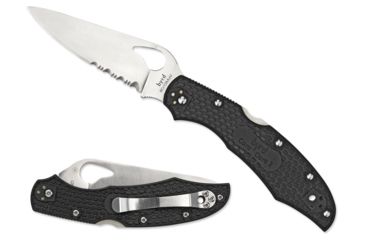 Image of Byrd Cara Cara2 Folding Knife - Stainless Steel Blade, Black FRN Handle, Partially Serrated
