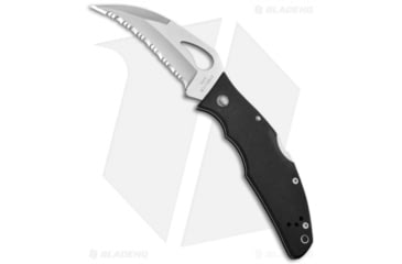 Image of Byrd Crossbill Folding Knife, 3.50in, 8Cr13MoV Stainless Steel, Hawkbill Blade, G10 Black Handle, Steel/Black, 7.75in, BHQ-7365
