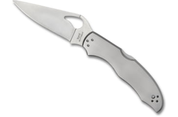 Image of Byrd by Spyderco Harrier 2 Folding Knife, 3.36 in, Plain Blade, Stainless Steel Handle, BY01P2