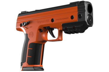 Image of Byrna Technologies Le Pistol Pepper .68 Caliber Kit w/White Dot Sight, 7-Round Capacity, 340 f-p-s, 12g CO2, CA Security Certified, Orange, LK68300-1-ORN-PEPPER