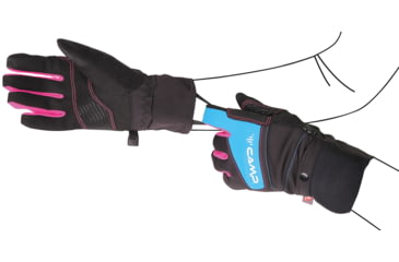 Image of C.A.M.P. G Comp Warm Gloves - Womens, Black/Light Blue/Fuchsia, Extra Small, 3397XS