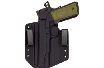 Image of C&amp;G Holsters OWB Covert Colt 1911 Officer 3in RH S, Outside-the-Waistband OWB, Colt 1911 Officer 3in, Right, Black, 024-100