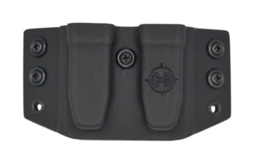 Image of C&amp;G Holsters OWB Glock 43 DBL Slim Mag S, Outside-the-Waistband OWB, Glock 43 Magazine, Both, Black, 148-100