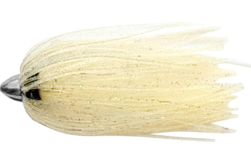 Image of C&amp;H Lures King Buster Lure, 1/8 oz Head, Clear Silver Fleck/Pearl Skirt, 2.5 in, 3 Piece, CH-KB26