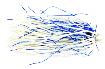 Image of C&amp;H Lures King Buster Lure, 1/8 oz Head, White/Blue Mylar Skirt, 2.5 in, 3 Piece, CH-KB02