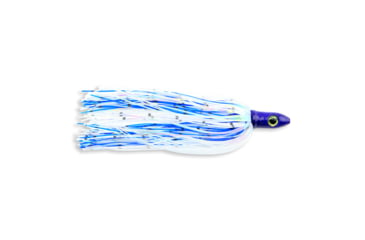 Image of C&amp;H Lures Mahi Buster Bling 1oz, 6in, 1oz, Blue Silver Glitter Head, Blue/White/Pearl Disco Holographic Skirt, CH-MB01-1