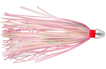 Image of C&amp;H Lures Pearl Baby Trolling Lure, 2.5in, 1/8oz, Pink/Pearl Tinsel Skirt, 3 Piece, CH-PB02-1/8-3PK