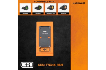 Image of C&amp;H Precision Weapons FNX-45 Adapter Plate,Trijicon RMR, SRO &amp; Holosun 407C, 507C, 508C, 508T, Black, FNX45-RSH