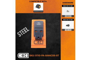 Image of C&amp;H Precision Weapons Optics Adapter Plate Staccato Duo, Steel, Holosun 509 ACSS, STID-PA-509ACSS-ST