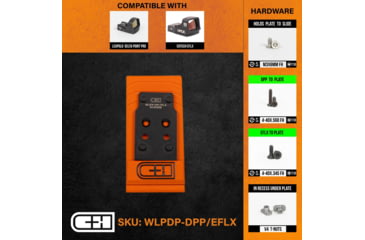 Image of C&amp;H Precision Weapons Optics Adapter Plate Walther Defense Pdp 1.0, Leupold Delta Point Pro, WLPDP-DPPEFLX