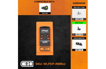 Image of C&amp;H Precision Weapons Optics Adapter Plate Walther Defense Pdp 1.0, Trijicon RMRcc, WLPDP-RMRCC