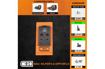 Image of C&amp;H Precision Weapons Optics Adapter Plate Walther Defense Pdp 2.0, Leupold Delta Point Pro, WLPDP20-DPPEFLX