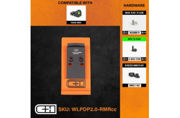Image of C&amp;H Precision Weapons Optics Adapter Plate Walther Defense Pdp 2.0, Trijicon RMRcc, WLPDP20-RMRCC