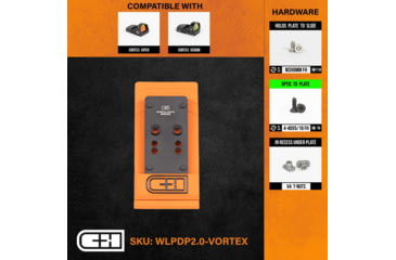 Image of C&amp;H Precision Weapons Optics Adapter Plate Walther Defense Pdp 2.0, Vortex Viper, WLPDP20-VORTEX