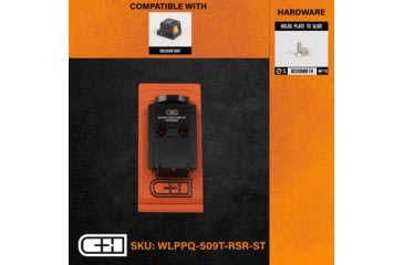 Image of C&amp;H Precision Weapons Optics Adapter Plate Walther PPQ/Q4/Q5, Holosun 509T - Rear Sight Rear, WLPPQ-509T-RSR-ST