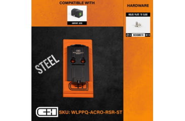 Image of C&amp;H Precision Weapons Optics Adapter Plate Walther PPQ/Q4/Q5, Aimpoint ACRO - Rear Sight Rear, WLPPQ-ACRO-RSR-ST