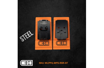Image of C&amp;H Precision Weapons Optics Adapter Plate Walther PPQ/Q4/Q5, Steiner MPS - Integrated Rear Sight, WLPPQ-MPS-RSR-ST