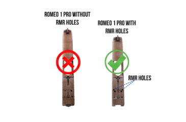 Image of C&amp;H Precision Weapons SIG X-Series Romeo1 Pro Adapter Plate, Trijicon RMR/SRO, HOLOSUN 407C, 507C, 508T w/ 10-8 Rear Sight, Black, SGX-RSH-10-8