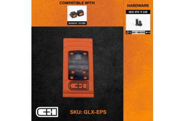 Image of C&amp;H Precision Weapons V4 MIL/LEO Adapter Plate, Glock 43X/MOS, Holosun EPS/EPS Carry, Black, GLX-EPS