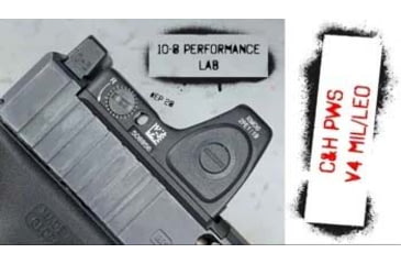 Image of C&amp;H Precision Weapons V4 MIL/LEO Adapter Plate, Glock MOS, Trijicon RMR, SRO, Holosun 407C, 507C, 508C, 508T, Black, GL-RSH