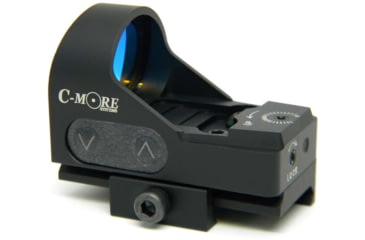 Image of C-MORE RTS2R 1x Micro Red Dot Sight w/ Rail Mount, 10 MOA Dot, Picatinny/Weaver, Black, RTS2RB-10