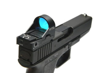 Image of C-MORE RTS2R 1x Micro Red Dot Sight w/ Rail Mount, 10 MOA Dot, Picatinny/Weaver, Black, RTS2RB-10
