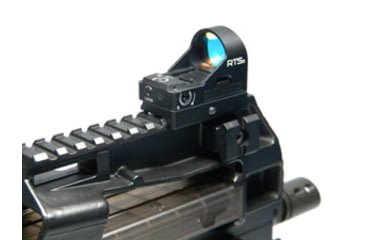 Image of C-MORE RTS2R 1x Micro Red Dot Sight w/ Rail Mount, 10 MOA Dot, Picatinny/Weaver, Black, RTS2RB-10