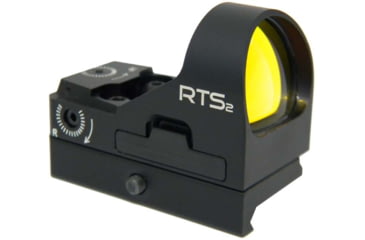 Image of C-MORE RTS2R 1x Micro Red Dot Sight w/ Rail Mount, 10 MOA Dot, Picatinny/Weaver, Black, RTS2RB-10