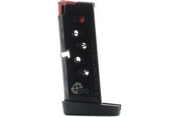Image of Duramag CBS Magazine, Taurus TCP Compatible, CBS Spring CPD Plate, .380 ACP, 6RD, High Gloss, Black/Red, 6X38141208TCPD-6RD