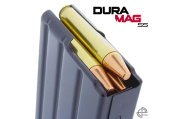 Image of Duramag SS Stainless Steel Magazine, Everflex Spring CPD Plate, .350 Legend, 10RD, T360 Coating, Black/Orange, 1035041178CPD-10RD