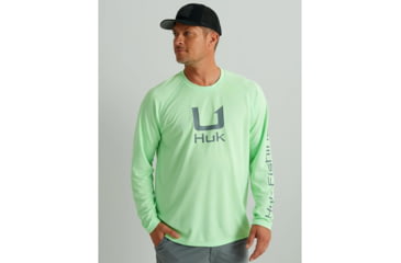 Image of HUK Performance Fishing Icon LS Crew Shirt - Mens, ATH1200573374XL