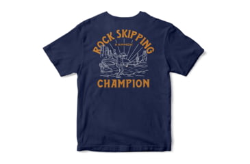 Image of Kammok Rock Skipper Shirt Outlet FAF272F7, Midnight Blue, Small, ONTeeShirtROCKSKIPSBLU