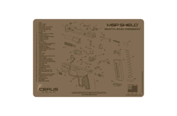 Image of Cerus Gear 3mm Promats 12"x17" S&w M&p Shield Sch Char Grey, CERHMSWMPSHLDSCHCOY