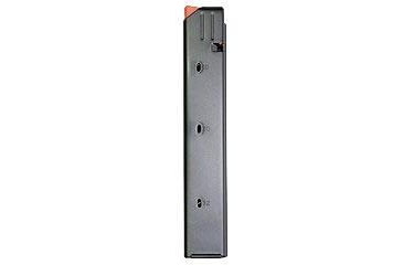 Image of Ammunition Storage Components AR-15/M-16 20 Round Rifle Magazine, 9mm Luger, Orange Follower, Black Stainless Steel, 20-9MM-AR-SS-BM-O-ASC