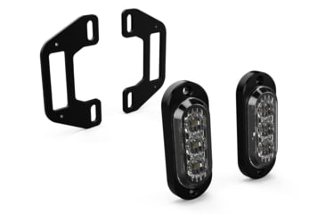 Image of Denali Electronics T3 Rear Switchback Led Turn Signal Pods With License Plate Mount 7D49D06E, 7537821647032